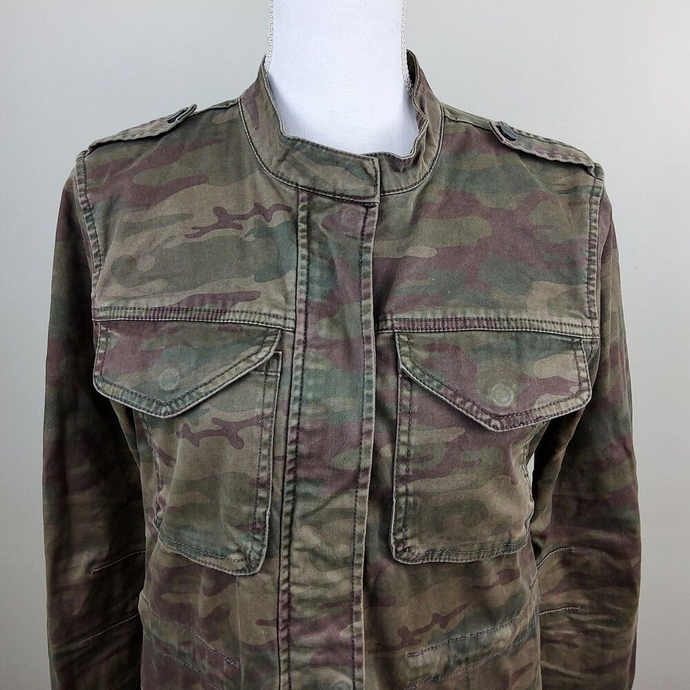 Sanctuary Anthropologie Women's Camo Camouflage Lightweight Jacket Size S - Picture 3 of 7